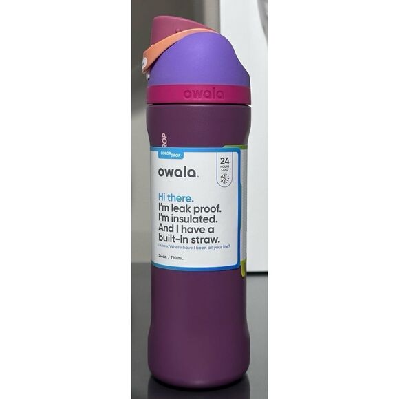 OWALA COLOR DROP “LILAC DREAM” 24oz FreeSip Water Bottle - Picture 2 of 5